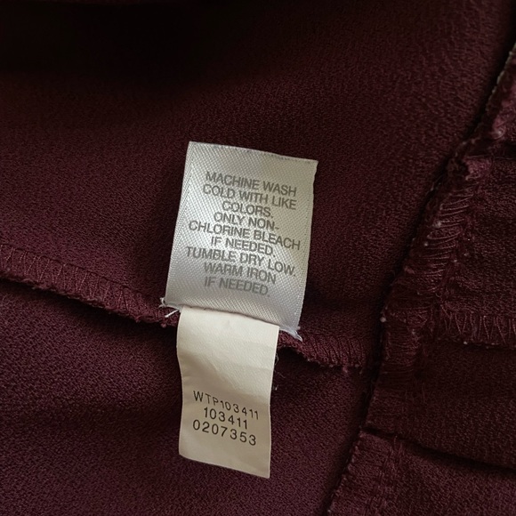 J. JILL Burgundy 3/4 Sleeve Blouse Tunic Size S - Picture 11 of 12